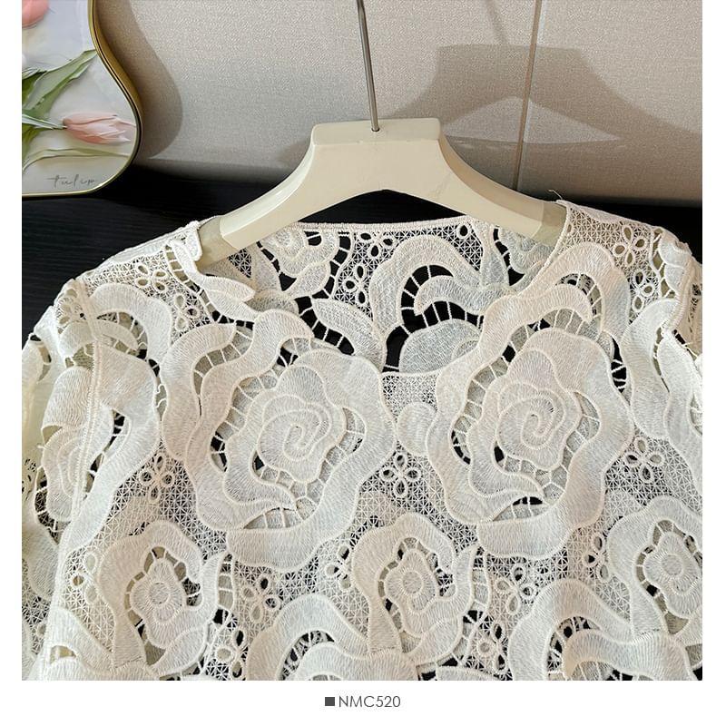 Jacquard Loose Cape Top Product Image