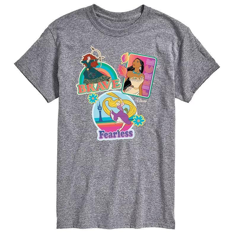 Disney Princess Big & Tall Brave Fierce Fearless Graphic Tee, Mens Product Image