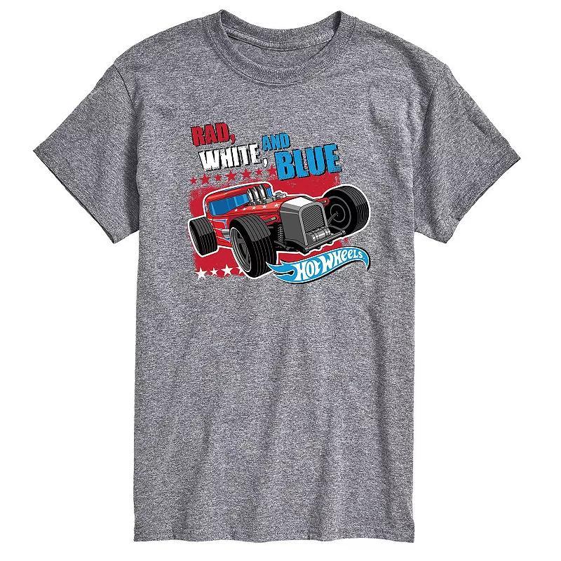 Mens Hot Wheels Rad White Blue Tee Product Image