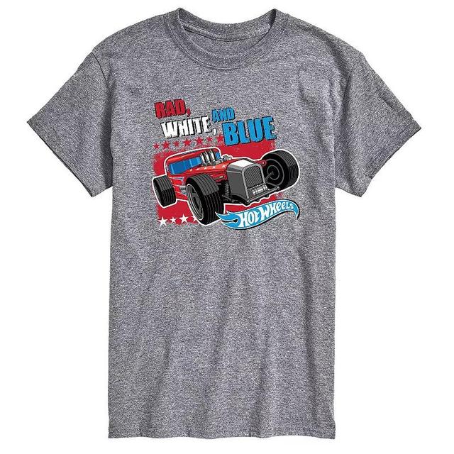 Mens Hot Wheels Rad White Blue Tee Product Image