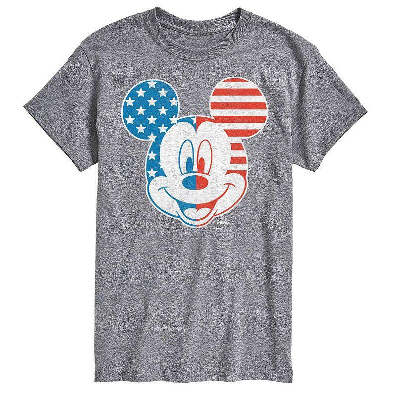 Disneys Mickey Mouse Big & Tall Stars And Stripes Graphic Tee, Mens Product Image