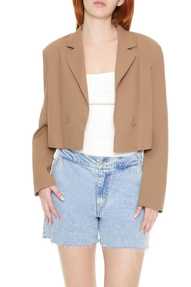 Cropped Double-Breasted Blazer | Forever 21 Product Image