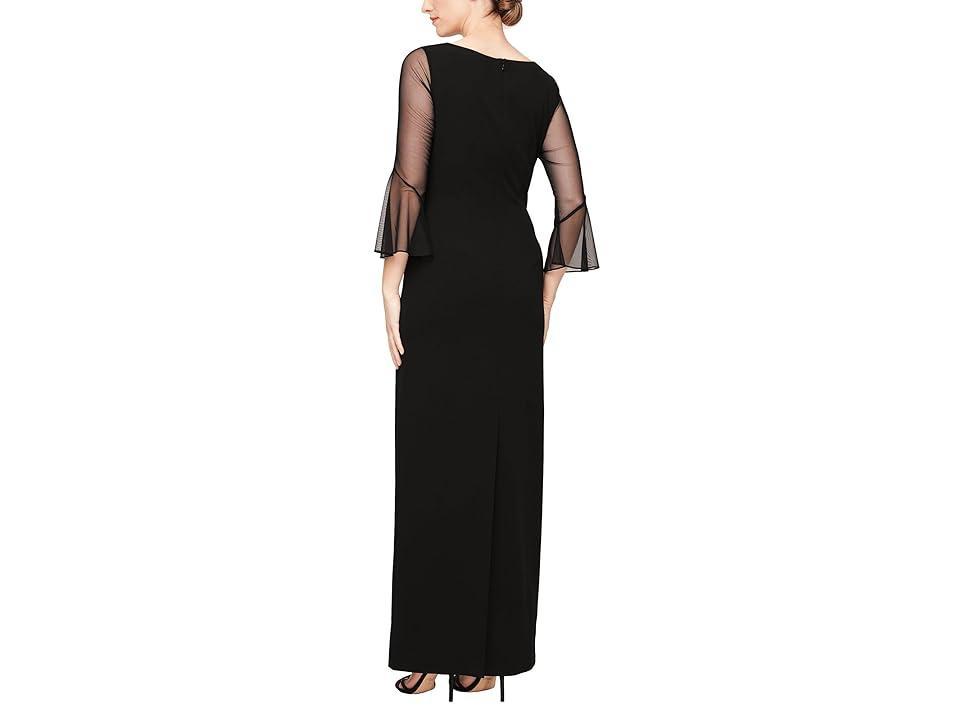 Alex Evenings Rhinestone Yoke Column Gown Product Image