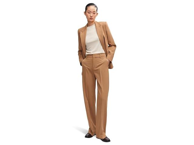 MANGO Greta Trousers (Camel) Women's Clothing Product Image