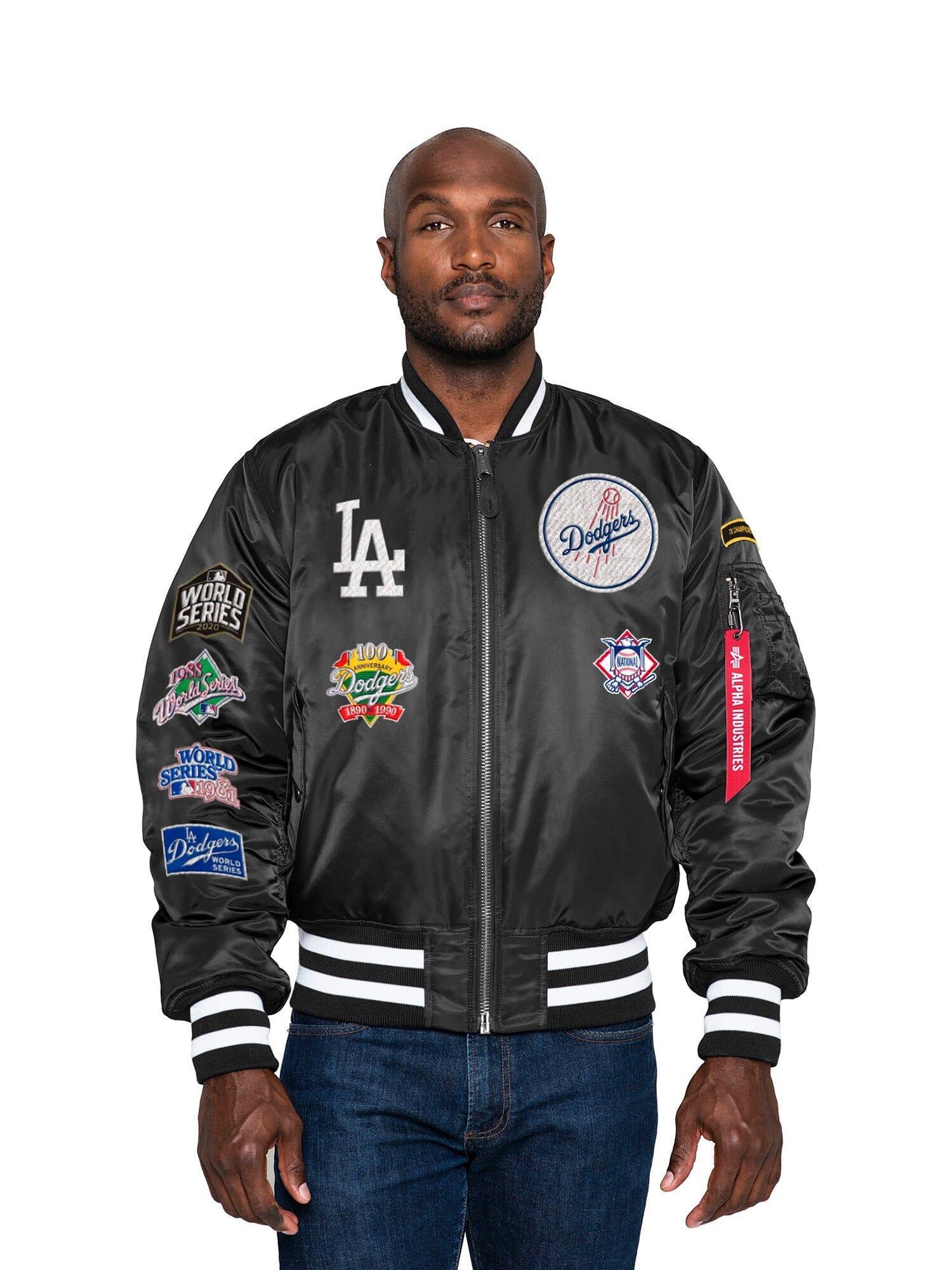 LOS ANGELES DODGERS X ALPHA X NEW ERA MA-1 BOMBER JACKET Product Image