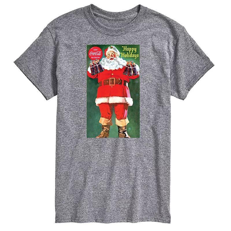 Big & Tall Coca-Cola Vintage Santa Graphic Tee, Mens Product Image