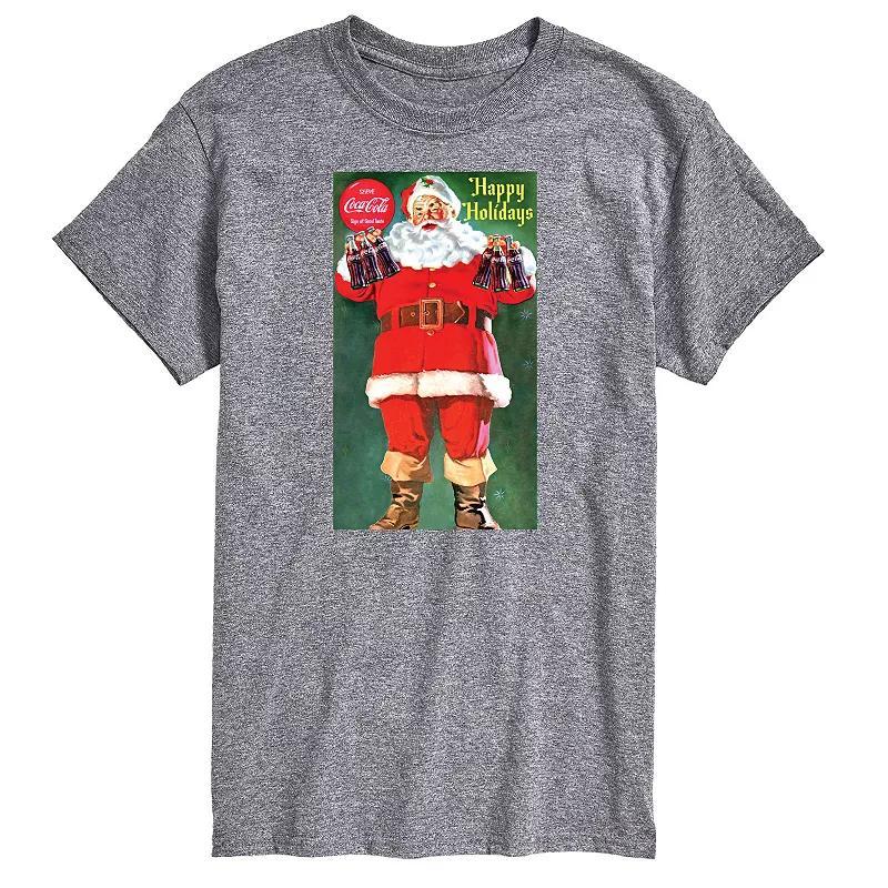 Big & Tall Coca-Cola Vintage Santa Graphic Tee, Mens Product Image