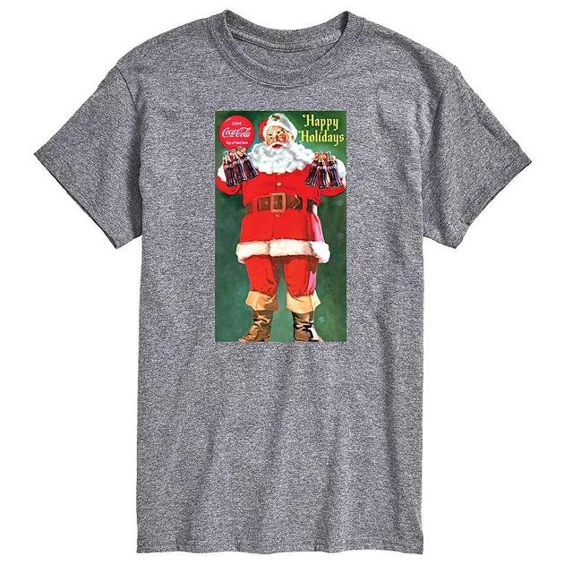 Big & Tall Coca-Cola Vintage Santa Graphic Tee, Mens Product Image