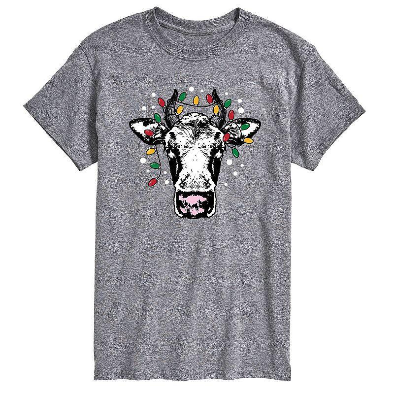 Big & Tall Cow Wrapped In Lights Tee, Mens Product Image