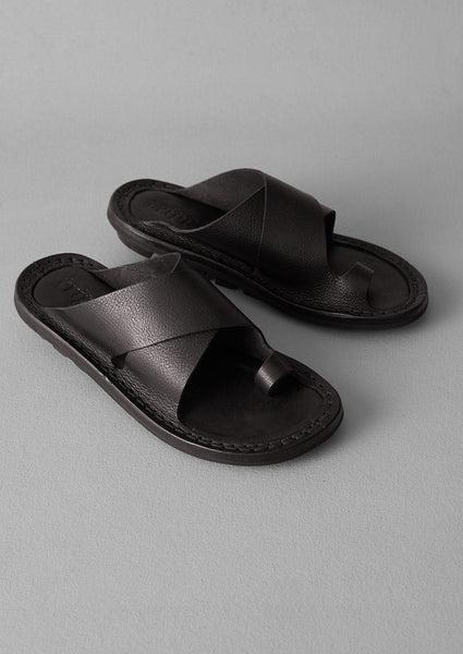 Trippen Alex Leather Sandals | Black Product Image