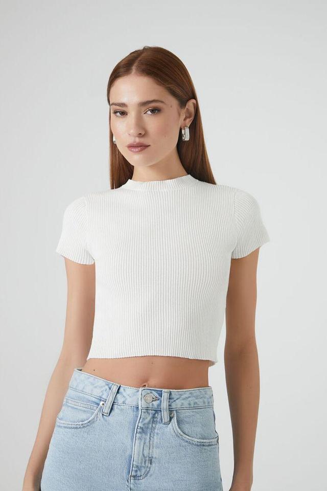 Fitted Sweater-Knit Crop Top | Forever 21 Product Image