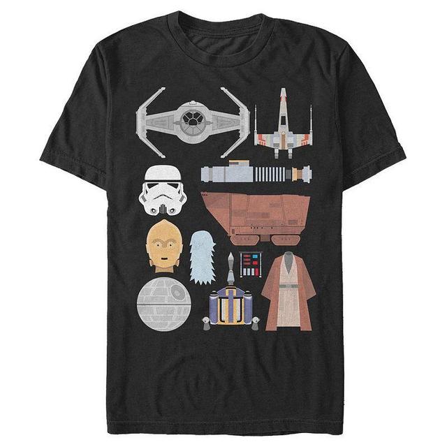 Mens Star Wars Classic Trilogy Essentials Tee, Mens Blue Product Image