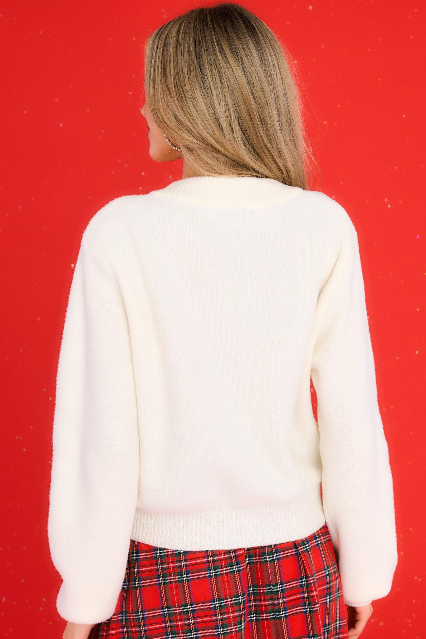 Set The Pace Ivory Cardigan Product Image