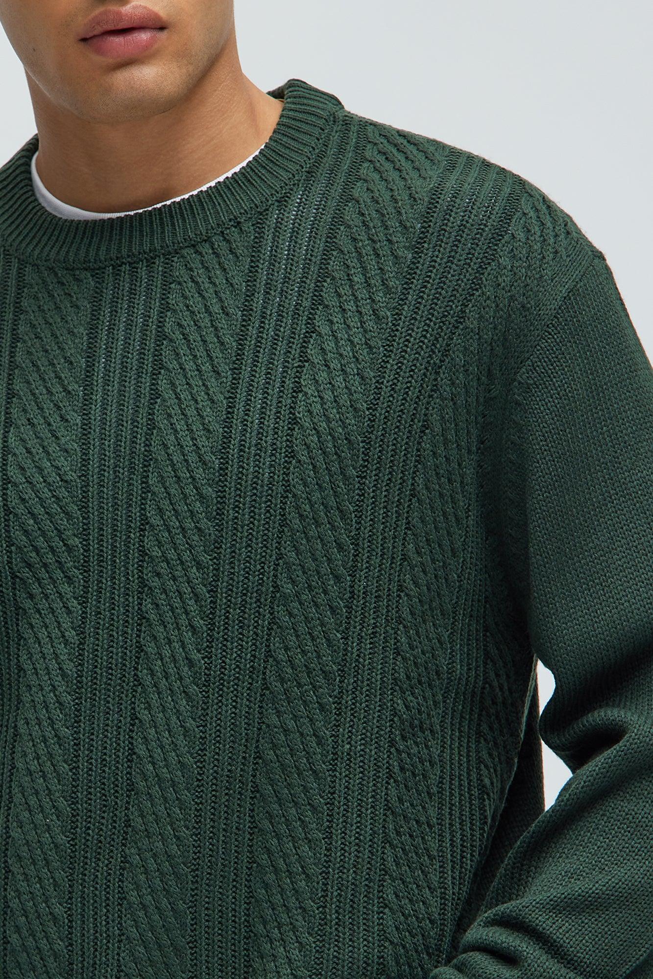 All Night Long Crewneck Sweater - Green Product Image