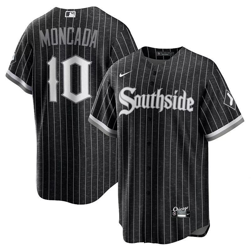 Nike Chicago White Sox Mens City Connect Replica Player Jersey - Yoan Moncada - Black Product Image