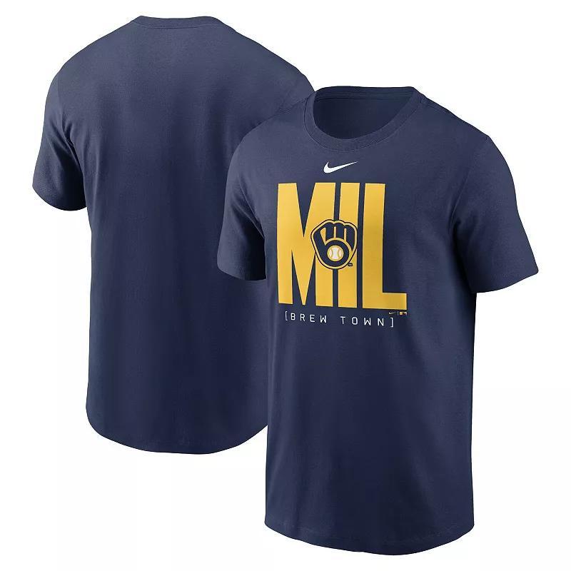 Mens Nike Milwaukee Brewers Scoreboard T-Shirt Blue Product Image