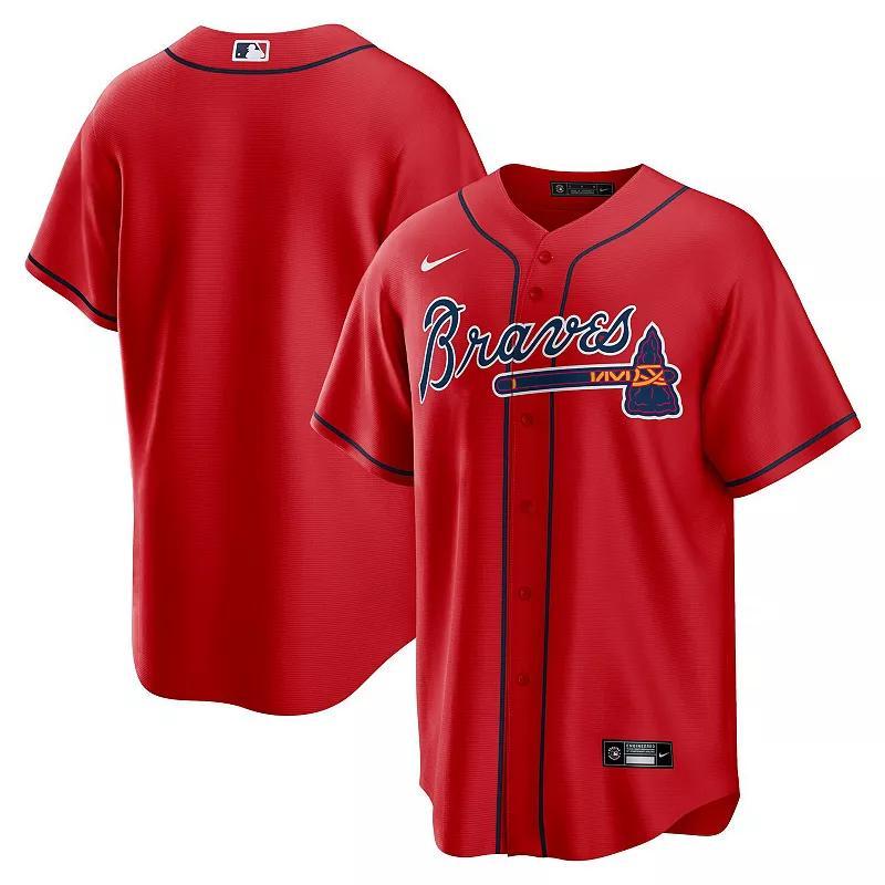 Mens Nike Atlanta Braves Alternate Replica Team Jersey Product Image