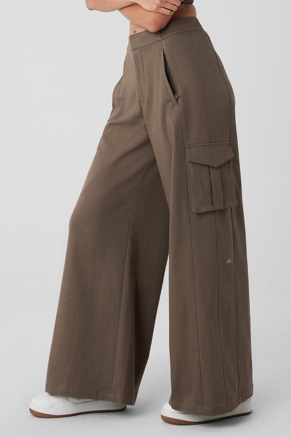 Show Off Cargo Wide Leg Trouser - Olive Tree Female Product Image