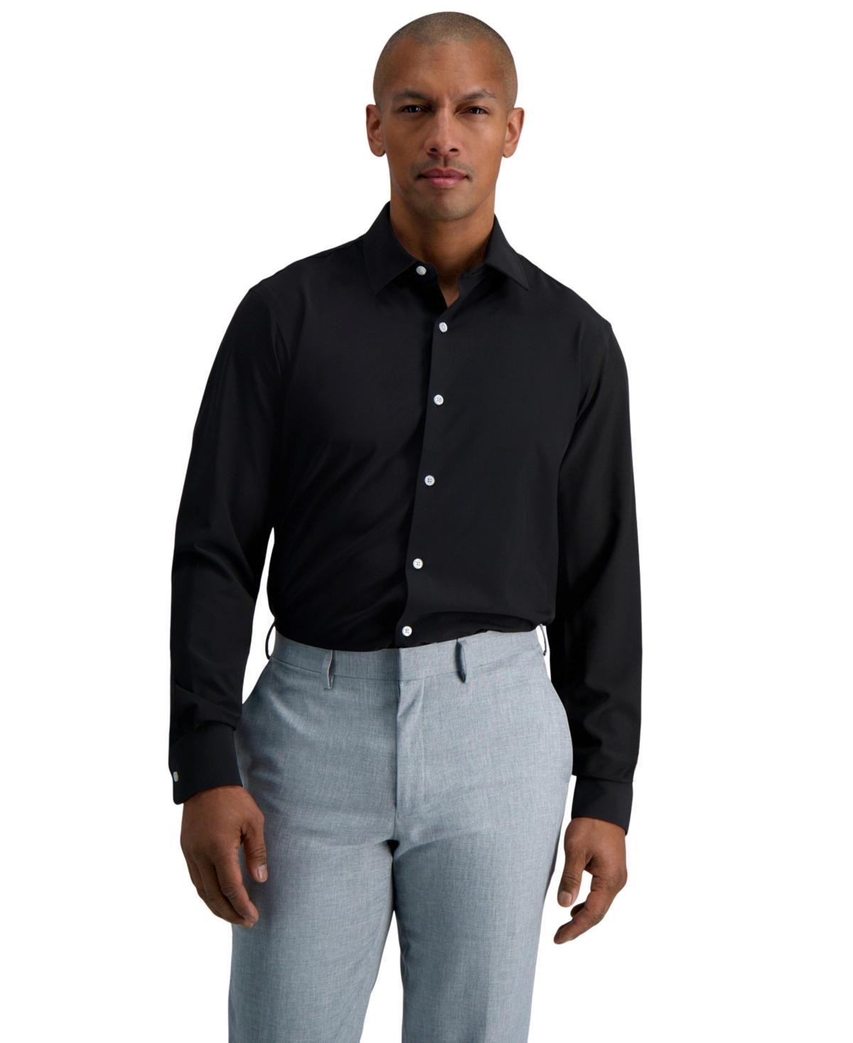 Mens Haggar Smart Wash Slim Fit Wrinkle Free Dress Shirt Product Image