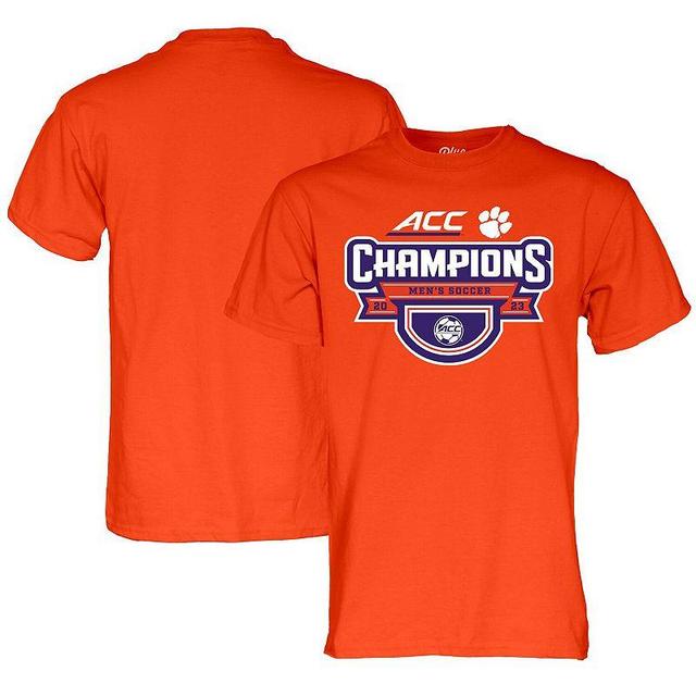 Mens Blue 84 Clemson Tigers 2023 ACC Mens Soccer Conference Tournament Champions Locker Room T-Shirt Product Image