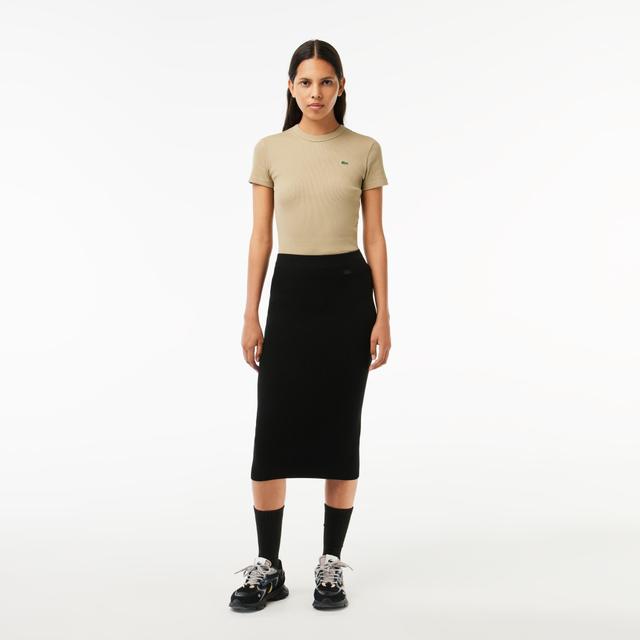 Ribbed, Seamless Knit Pencil Skirt Product Image