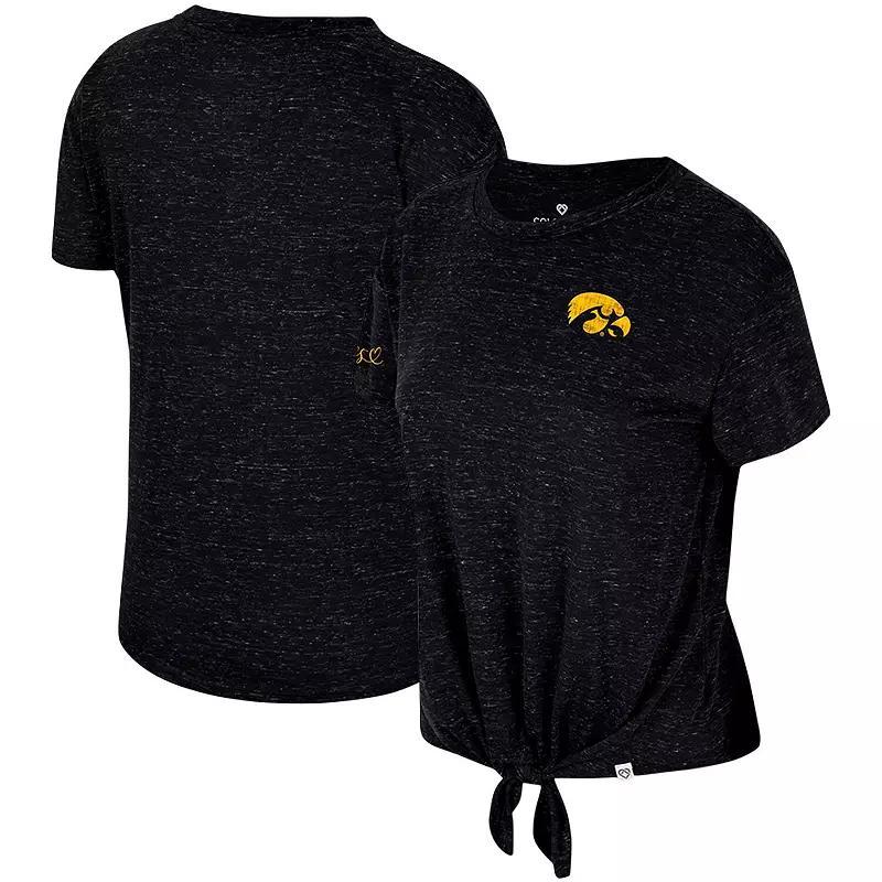 Womens Colosseum Iowa Hawkeyes Finalists Tie-Front T-Shirt Product Image