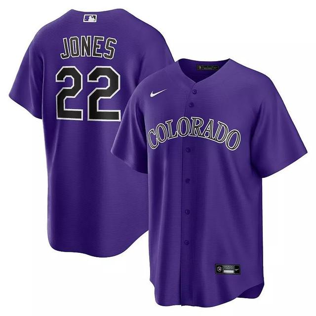 Mens Nike Nolan Jones Colorado Rockies Alternate Replica Jersey Product Image