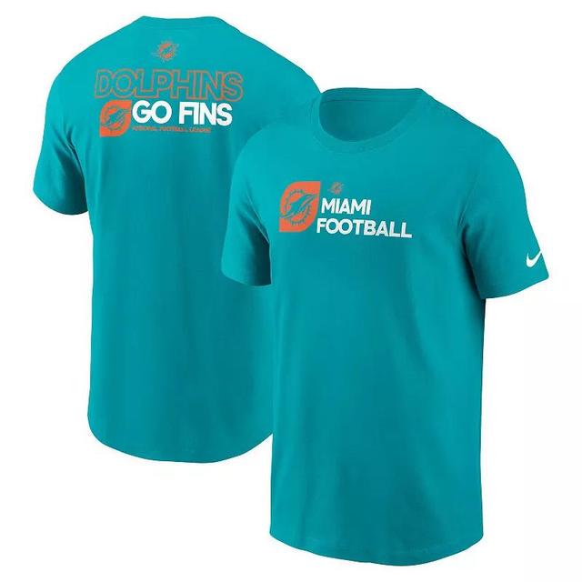 Mens Nike Aqua Miami Dolphins Outline T-Shirt Turquoise A Product Image