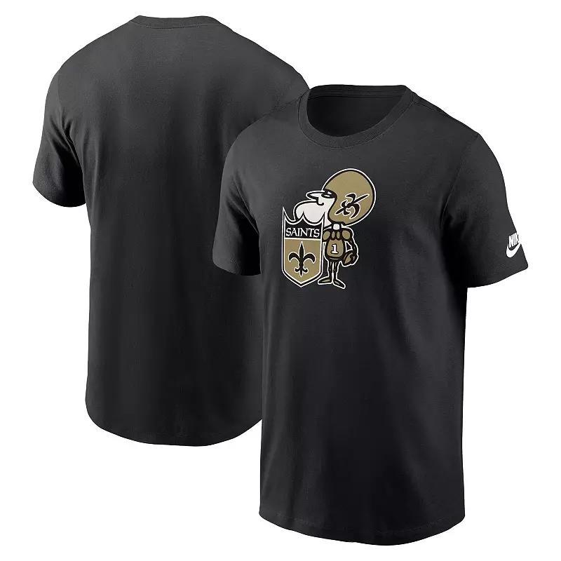 Mens Nike New Orleans Saints Rewind Logo Essential T-Shirt Product Image