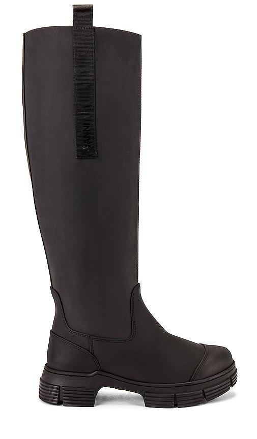 Ganni Country Boot in Black. Size 36. Product Image