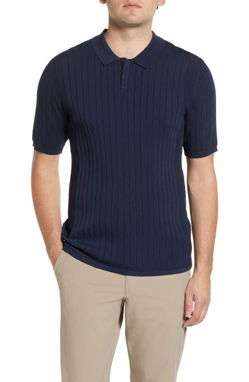 BRADY Mens Engineered Rib Polo Sweater Product Image