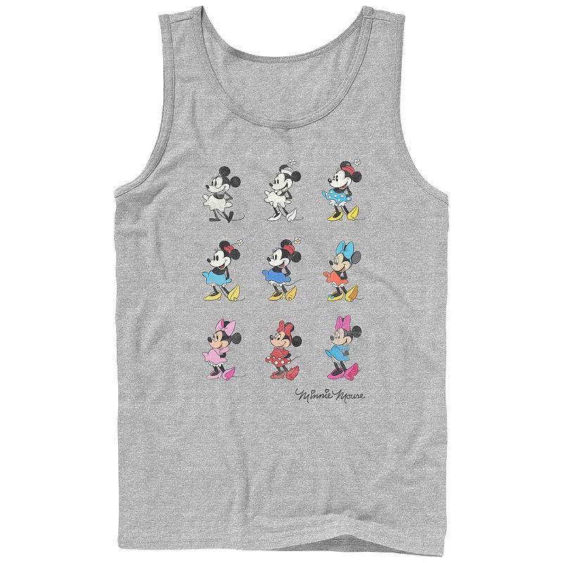 Disneys Minnie Mouse Mens Style Evolution Graphic Tank Top Athletic Grey Product Image