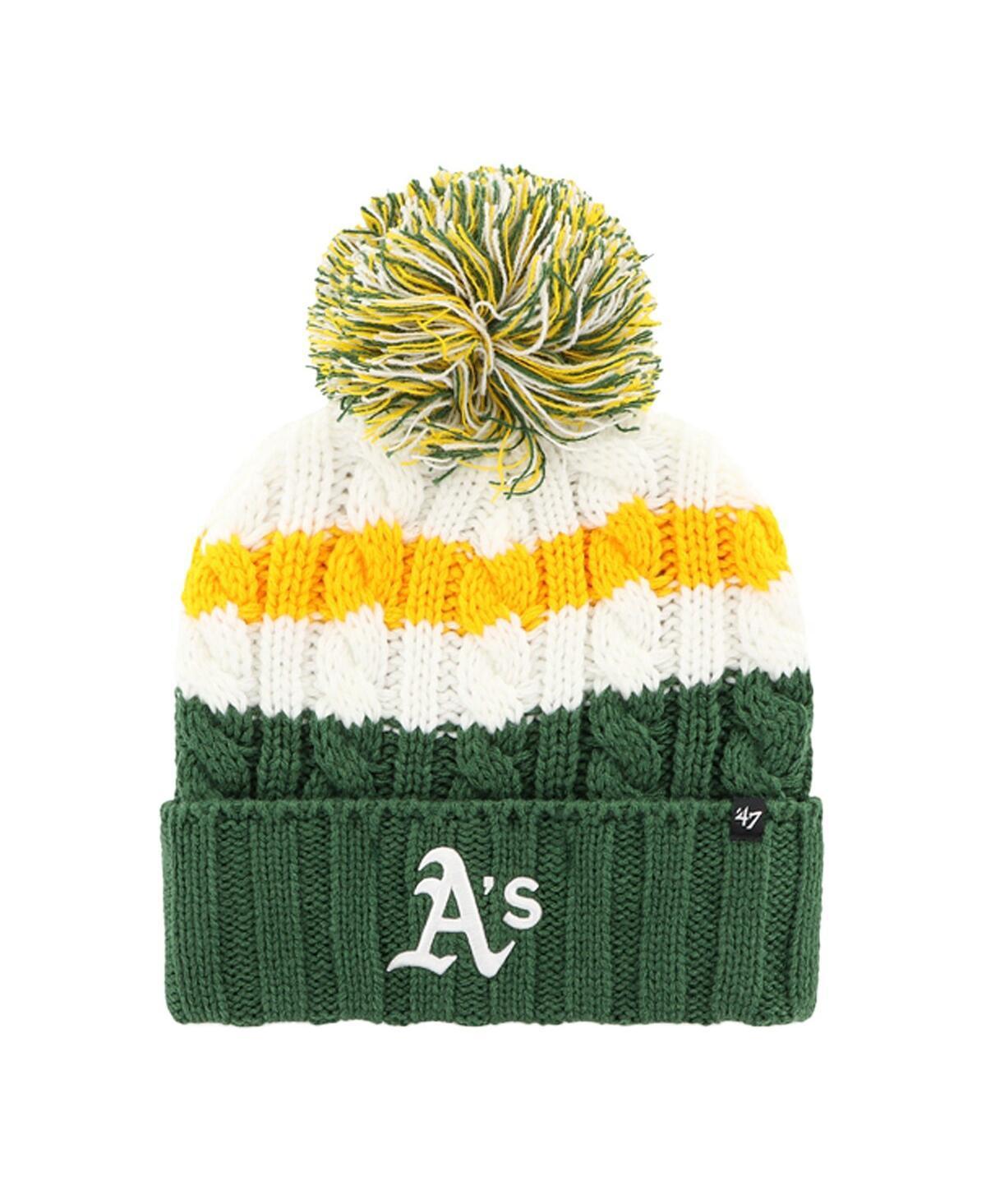 Womens 47 /Green Oakland Athletics Ashfield Cuffed Knit Hat with Pom Product Image