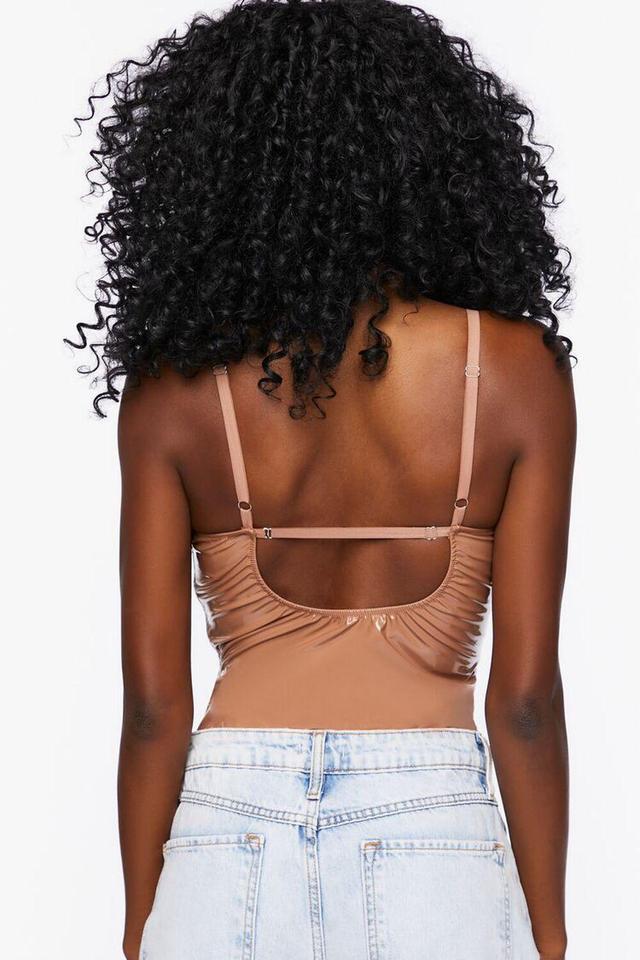 Faux Patent Leather Bustier Bodysuit | Forever 21 Product Image