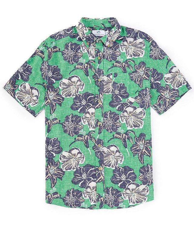 Southern Tide Beach Blooms Short Sleeve Woven Shirt Product Image