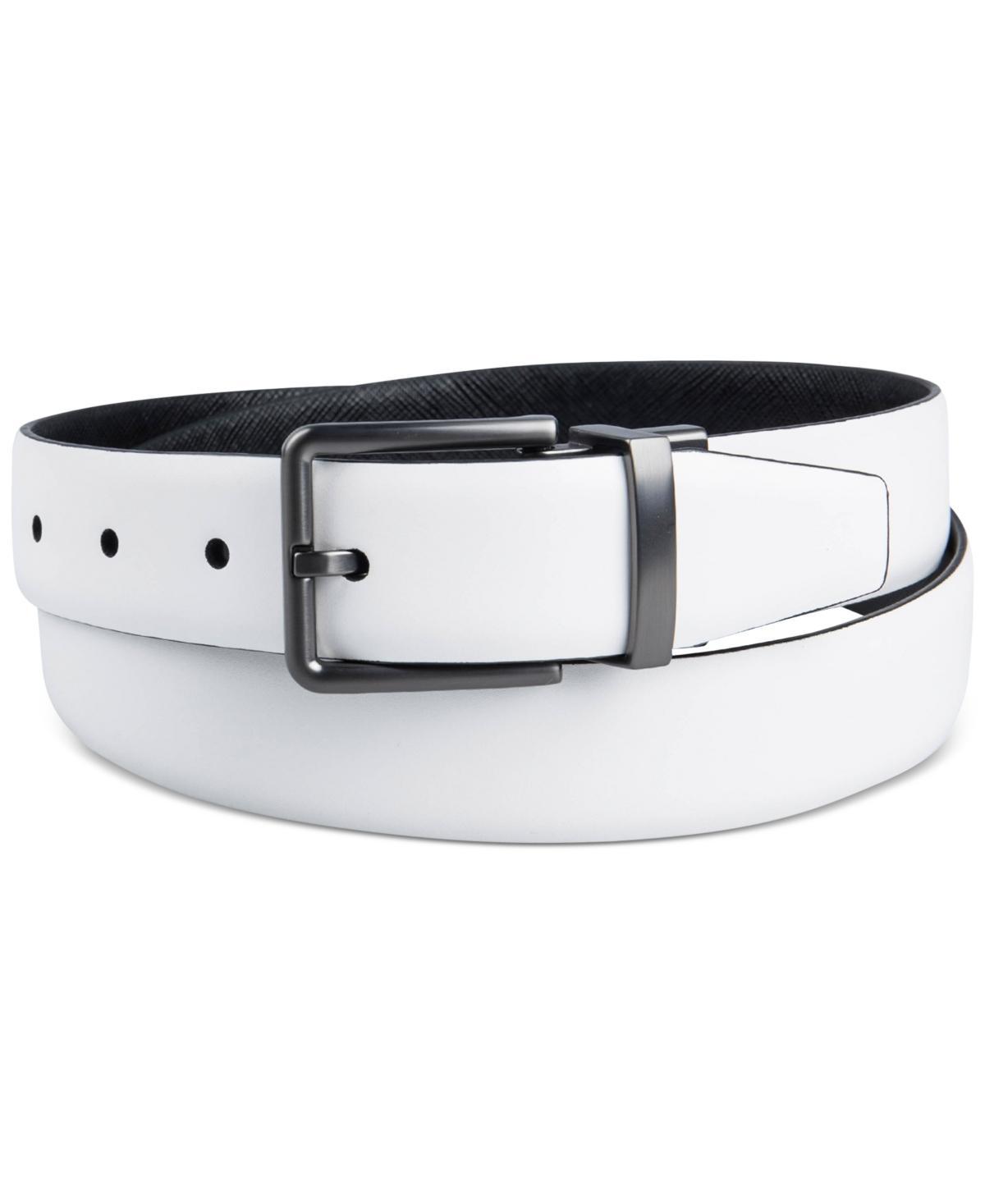 Calvin Klein Men's Reversible Recycled Leather Belt, Black, Medium Product Image