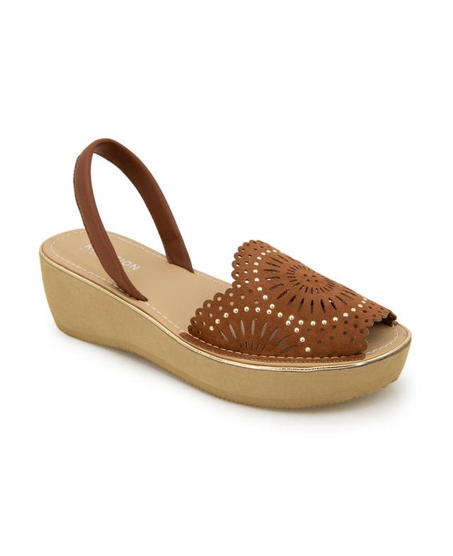 Kenneth Cole Reaction Womens Fine Glass Laser Wedge Sandals Product Image