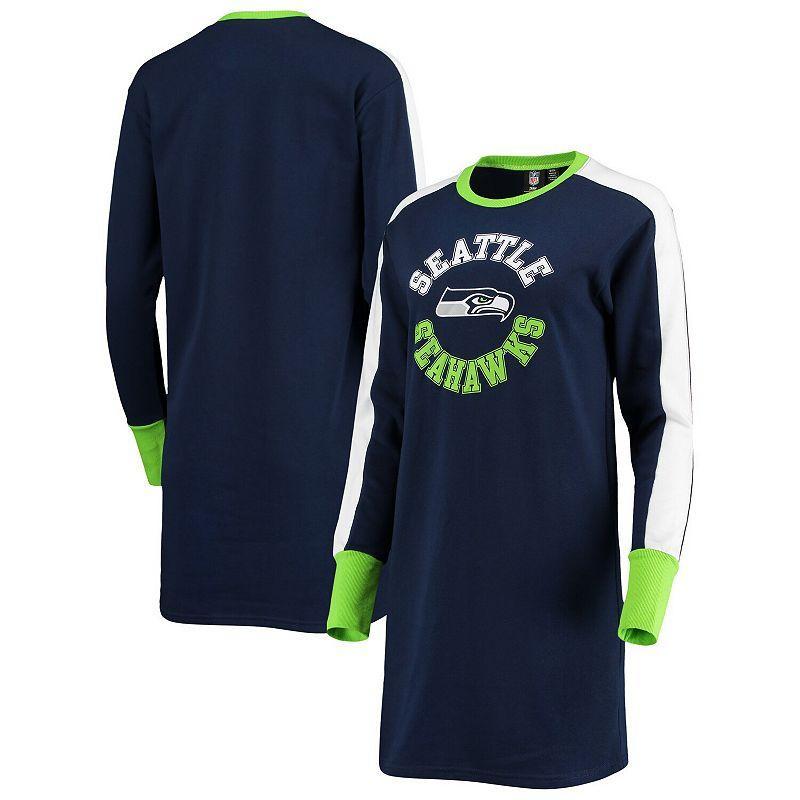 Womens G-III 4Her by Carl Banks College Seattle Seahawks Hurry Up Offense T-Shirt Dress Blue Product Image