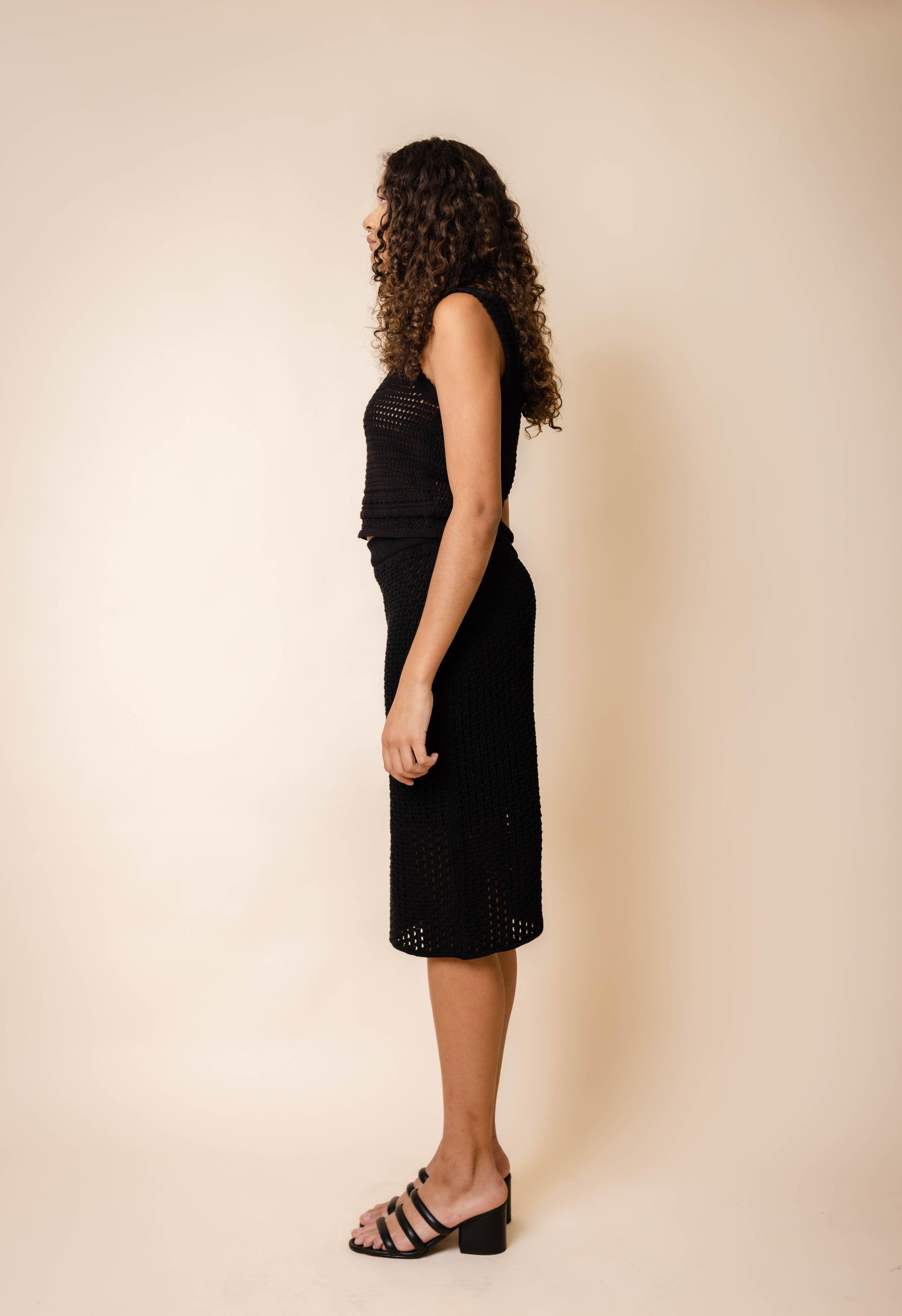 Solstice Knit Skirt In Black Product Image