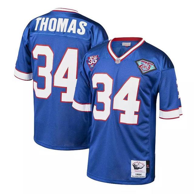 Mens Mitchell & Ness Thurman Thomas Royal Buffalo Bills 1985 Authentic Throwback Retired Player Jersey Product Image