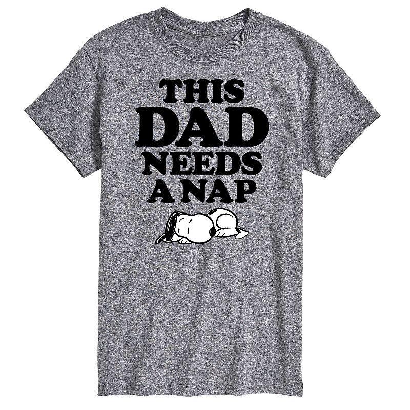 Big & Tall Peanuts This Dad Needs A Nap Graphic Tee, Mens Product Image