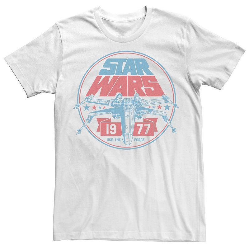 Mens Star Wars Patriotic X-Wing Vintage Badge Graphic Tee Product Image