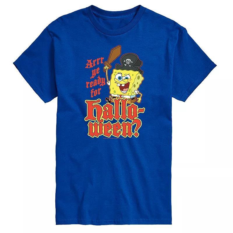 Big & Tall Spongebob Squarepants Arr Ye Ready For Halloween Graphic Tee, Mens Product Image