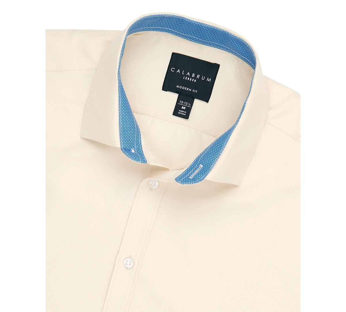 Calabrum Mens Regular Fit Solid Wrinkle Free Performance Dress Shirt Product Image