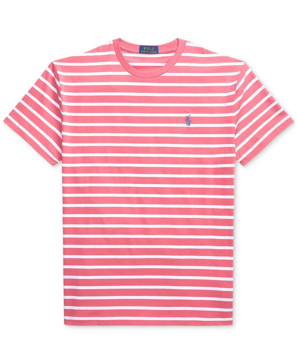 Polo Ralph Lauren Mens Classic-Fit Striped Jersey T-Shirt - Adirondack Berry Product Image