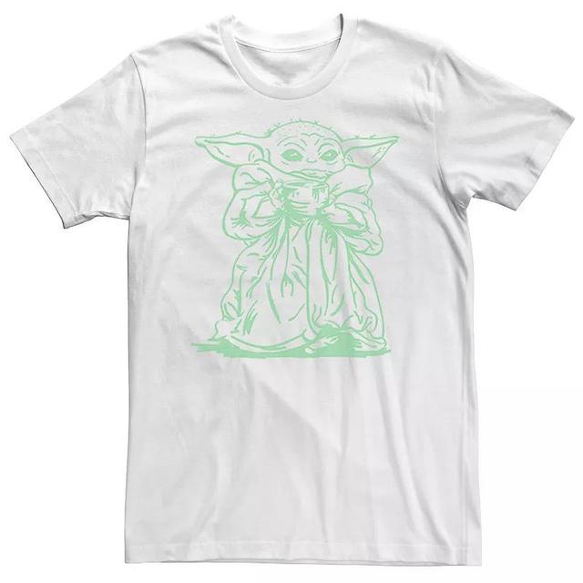 Big & Tall Star Wars The Mandalorian The Child Line Art Portrait Tee, Mens Product Image