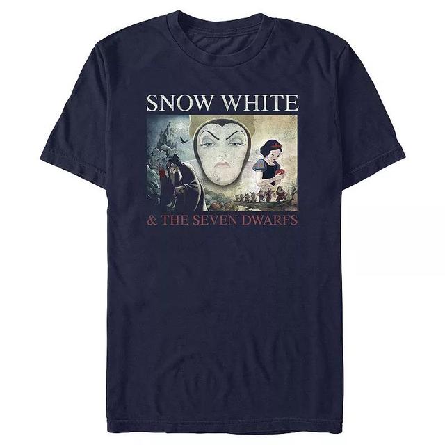 Disneys Snow White And The Seven Dwarfs Scenes Poster Mens Graphic Tee Blue Product Image