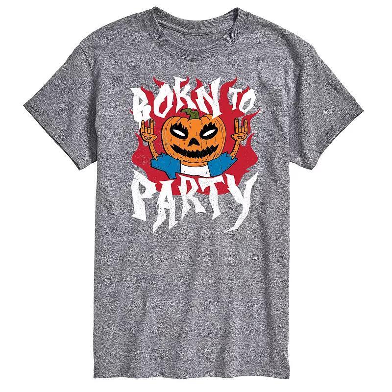 Big & Tall Born To Party Halloween Graphic Tee, Mens Product Image