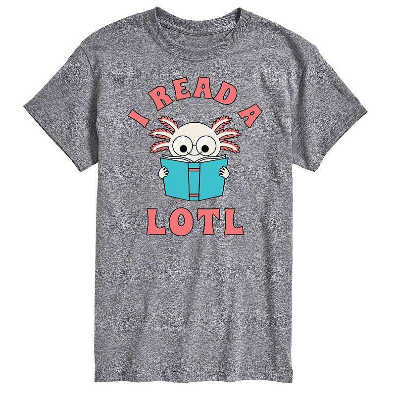 Big & Tall I Read A Lotl Axlotl Cartoon Graphic Tee, Mens White Product Image