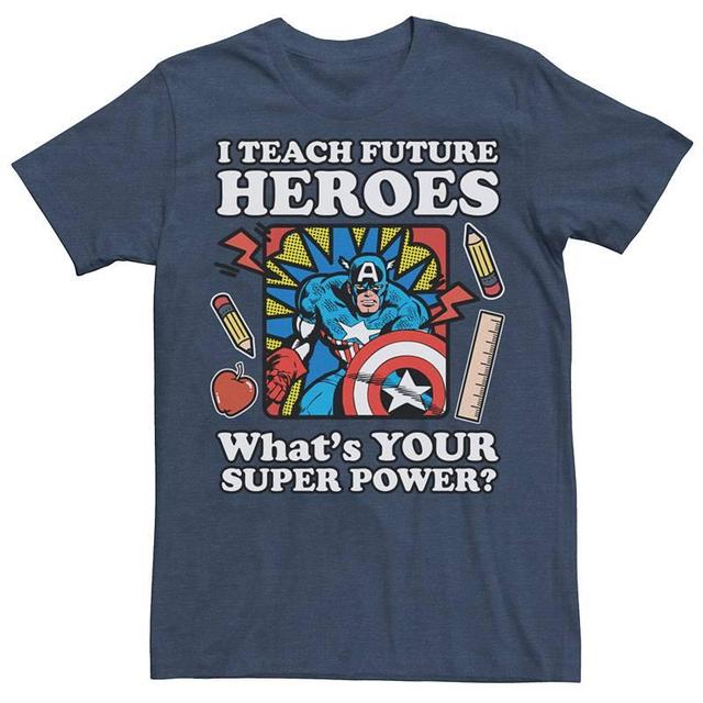 Mens Marvel Captain America Heroes Graphic Tee Blue Product Image